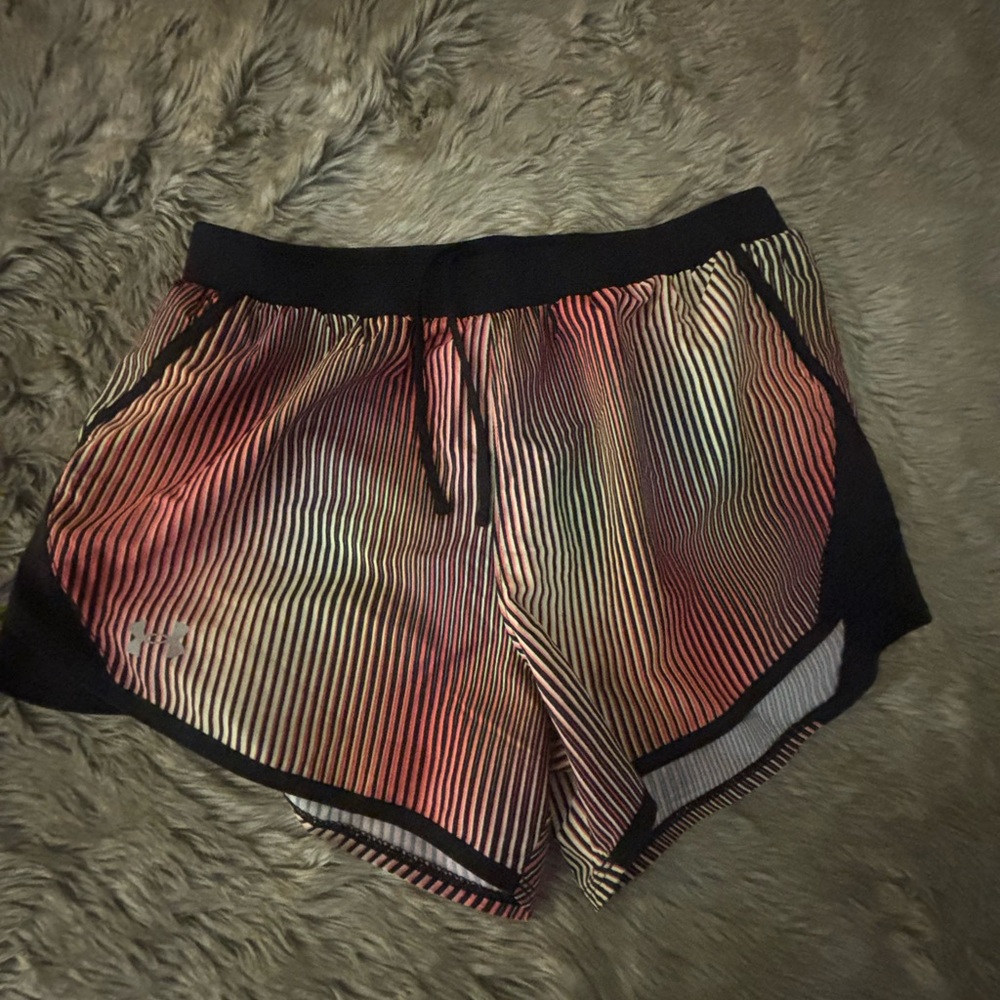 Under Armour Women's Multicolor Striped Athletic Shorts